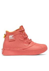 sorel - Sorel Sneakersy OUT N ABOUT™ IV Splashy Women's Waterproof Boot 2113211 Czerwony. Kolor: czerwony. Materiał: skóra