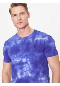 Polo Ralph Lauren T-Shirt 710890781001 Niebieski Slim Fit. Typ kołnierza: polo. Kolor: niebieski. Materiał: bawełna #5