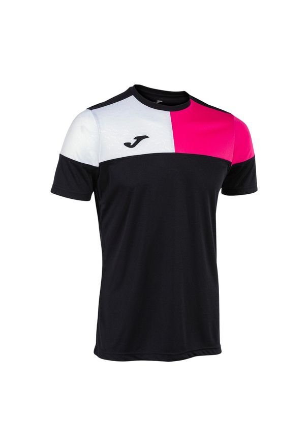 Koszulka dla dzieci Joma Crew V. Kolor: czarny, różowy, wielokolorowy. Materiał: materiał. Sport: piłka nożna