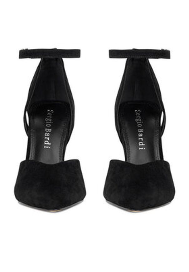 Sergio Bardi Szpilki WFA1619-35Z-SB Czarny. Kolor: czarny. Materiał: skóra, zamsz. Obcas: na szpilce