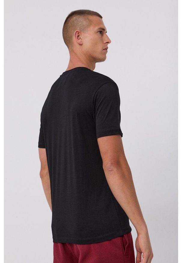 Emporio Armani - T-shirt bawełniany (2-pack). Okazja: na co dzień. Kolor: czarny. Materiał: bawełna. Wzór: nadruk. Styl: casual