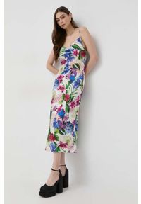 Guess sukienka maxi prosta. Okazja: na co dzień. Długość rękawa: na ramiączkach. Typ sukienki: proste. Styl: casual. Długość: maxi