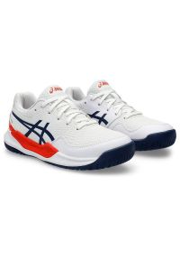 Buty tenisowe dla dzieci Asics Gel Resolution 9 AC GS Junior. Kolor: biały. Sport: tenis