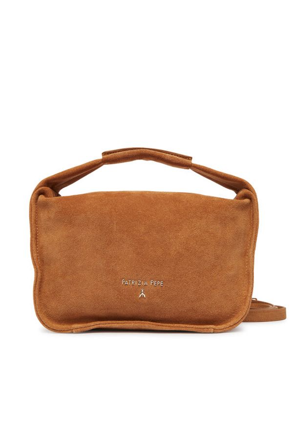 Patrizia Pepe Torebka 8B0316/L152-B878 Brązowy. Kolor: brązowy. Materiał: zamszowe, skórzane