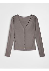 Sinsay - Prążkowana bluzka z wiskozy - brązowy. Kolor: brązowy. Materiał: prążkowany, wiskoza #1