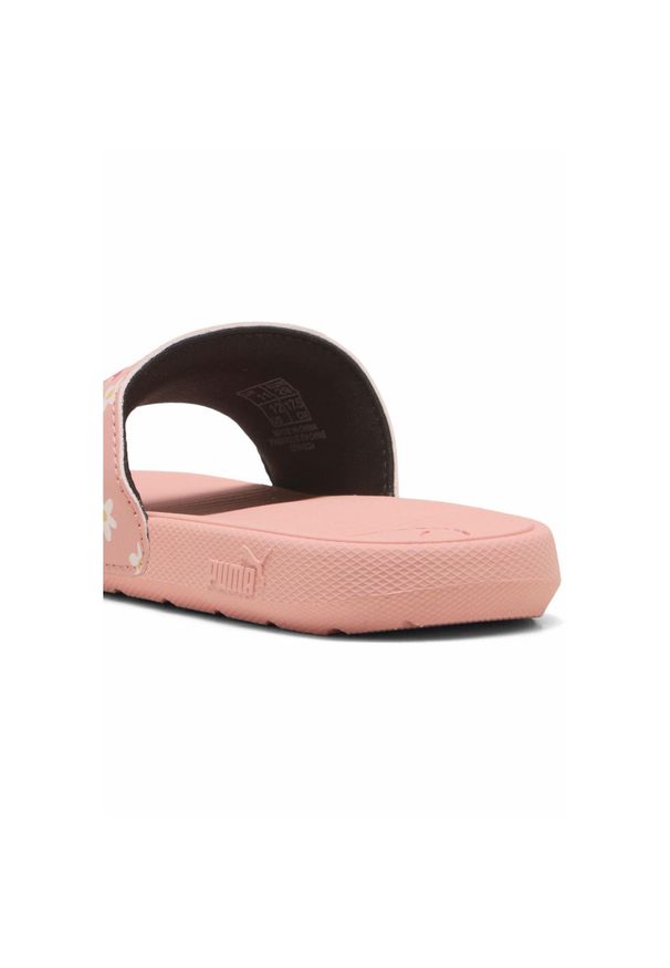 Puma - Dziecięce klapki Cool Cat 2.0 Daisies PUMA Pink Fruit White Almost Apricot. Kolor: pomarańczowy, biały, wielokolorowy, różowy. Wzór: nadruk