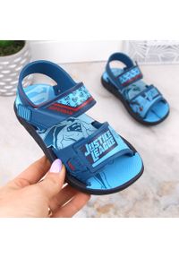 zaxy - Komfortowe sandały chłopięce pachnące niebieskie Superman Zaxy JJ385009. Kolor: niebieski. Materiał: guma. Wzór: motyw z bajki #2