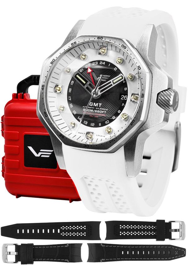 Zegarek męski Vostok Europe NH34-640A702SW biały. Kolor: biały