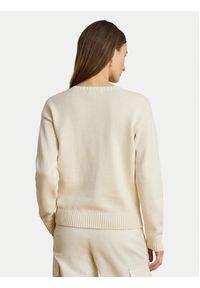 Lauren Ralph Lauren - LAUREN RALPH LAUREN Sweter 200P14120001 Kremowy Regular Fit. Kolor: kremowy. Materiał: bawełna #2