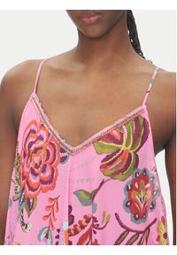 LOLA CASADEMUNT Sukienka letnia LS2516030 Różowy Relaxed Fit. Kolor: różowy. Materiał: wiskoza. Sezon: lato #4