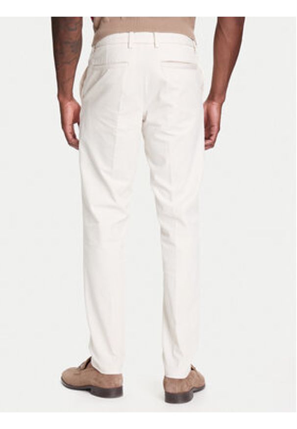 BOSS Chinosy P-Kaiton1 50543945 Écru Slim Fit. Materiał: syntetyk
