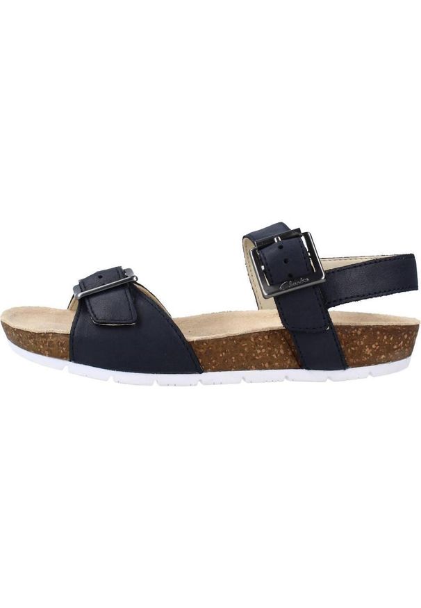 Clarks - Sandały CLARKS RIVER SAND K Niebieski. Kolor: niebieski. Materiał: skóra. Sezon: lato