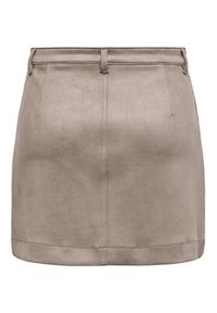 only - ONLY Spódnica z imitacji skóry Amazing 15351289 Beżowy Slim Fit. Kolor: beżowy. Materiał: syntetyk #4