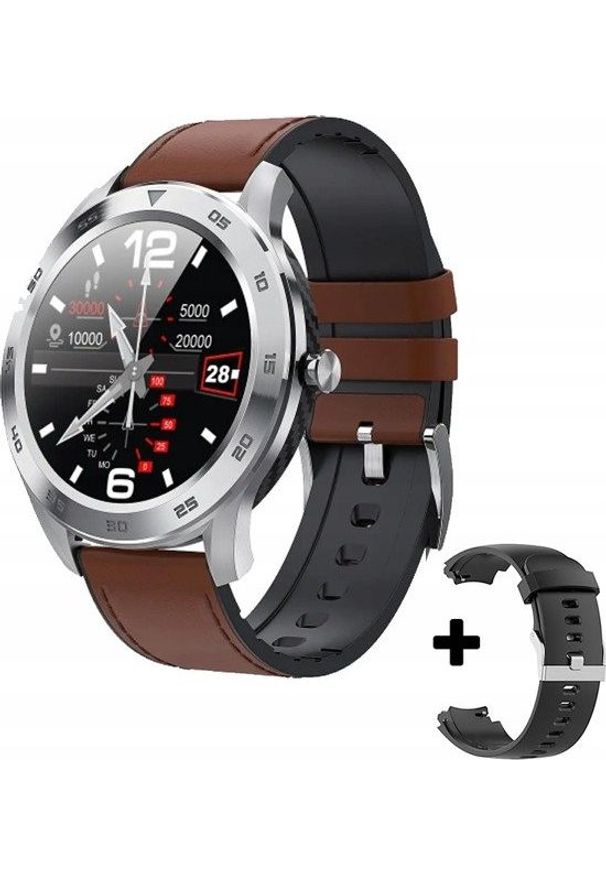 Smartwatch Active Band DT98 Czarno-brązowy. Rodzaj zegarka: smartwatch. Kolor: brązowy, wielokolorowy, czarny