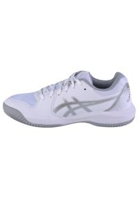 Buty do tenisa damskie Asics Geldedicate 8 Clay. Zapięcie: sznurówki. Kolor: biały, wielokolorowy, szary. Materiał: materiał, syntetyk. Szerokość cholewki: normalna. Sport: tenis