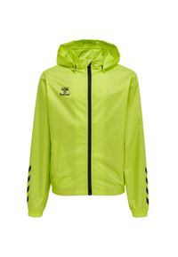 Kurtka do piłki nożnej dla dzieci Hummel Core XK Kids Spray Jacket. Kolor: zielony