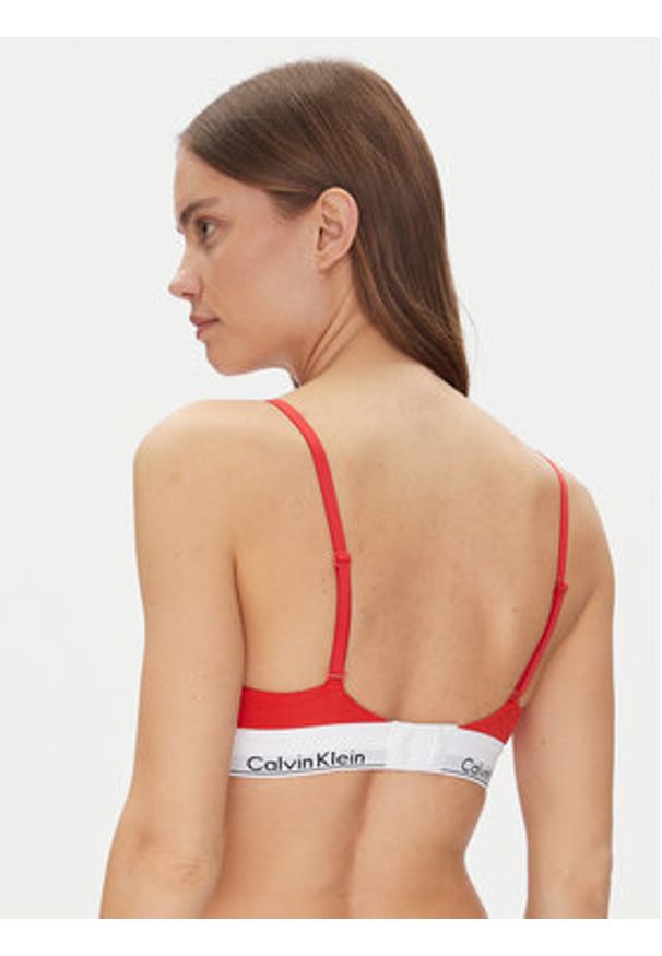 Calvin Klein Underwear Biustonosz braletka Lightly Lined Triangle 000QF5650E Czerwony. Kolor: czerwony. Materiał: bawełna