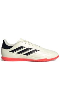 Adidas - Buty adidas Copa Pure II Club IN IE7519 - białe. Kolor: biały. Materiał: skóra, syntetyk, guma. Szerokość cholewki: normalna. Sport: piłka nożna, fitness