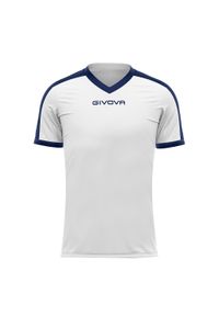 Koszulka piłkarska dla dorosłych Givova Revolution Interlock. Kolor: biały, wielokolorowy, niebieski. Sport: piłka nożna #1