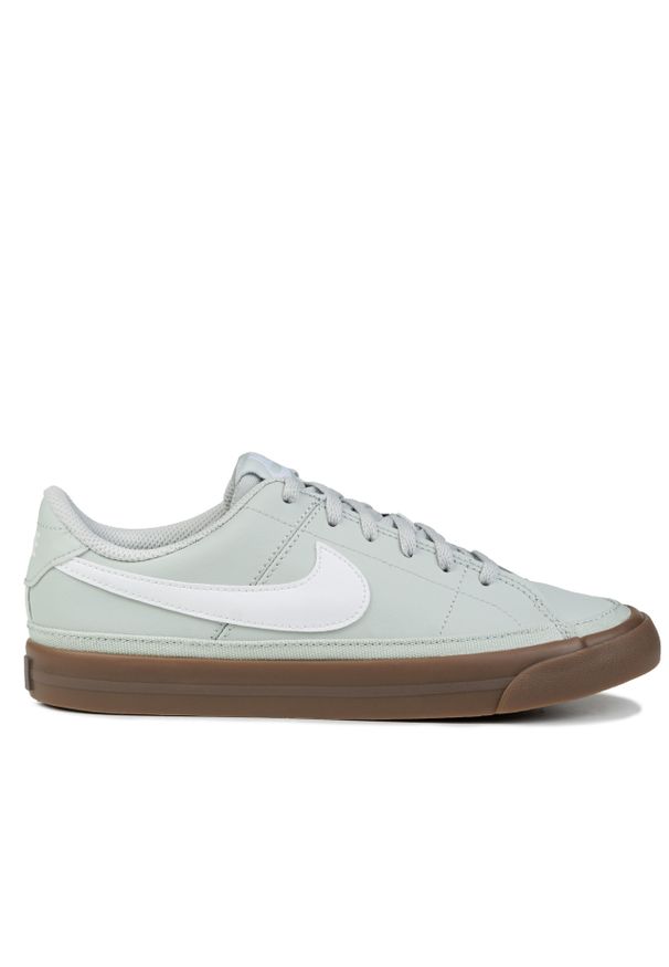 Nike - Buty sportowe, trampki NIKE COURT LEGACY. Kolor: szary, biały, zielony, wielokolorowy. Model: Nike Court. Sport: turystyka piesza