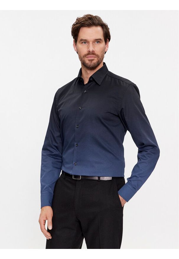 BOSS - Boss Koszula H-HANK-kent-C1-214 50502879 Fioletowy Slim Fit. Typ kołnierza: kołnierzyk klasyczny. Kolor: fioletowy. Materiał: bawełna