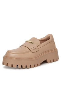 DeeZee Loafersy HY19001-2 Różowy. Kolor: różowy. Materiał: skóra