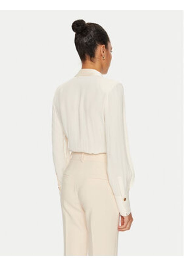 Elisabetta Franchi Body CB-003-46E1 Écru Regular Fit. Materiał: wiskoza
