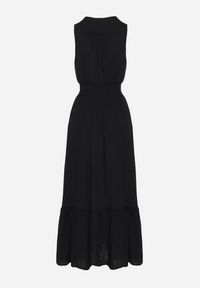 Born2be - Czarna Sukienka o Rozkloszowanym Kroju Bez Rękawów z Kopertowym Dekoltem Filoria. Typ kołnierza: dekolt kopertowy. Kolor: czarny. Długość rękawa: bez rękawów. Typ sukienki: kopertowe. Styl: elegancki #6