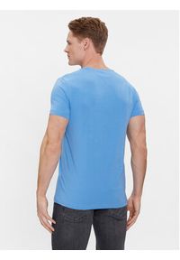 TOMMY HILFIGER - Tommy Hilfiger T-Shirt MW0MW10800 Niebieski Slim Fit. Kolor: niebieski. Materiał: bawełna #5