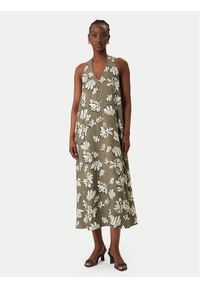 Vero Moda Sukienka letnia Jennifer 10341973 Zielony Regular Fit. Kolor: zielony. Materiał: wiskoza. Sezon: lato #1