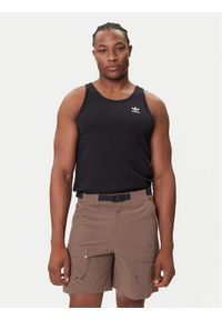Adidas - adidas Tank top Trefoil Essentials KA0648 Czarny Regular Fit. Kolor: czarny. Materiał: bawełna