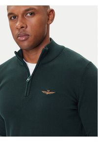 Aeronautica Militare Sweter 252MA1578UL00506 Zielony Regular Fit. Kolor: zielony. Materiał: bawełna #5
