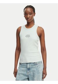 Calvin Klein Jeans Top LV047F239G Zielony jasny Slim Fit. Kolor: zielony. Materiał: bawełna #1