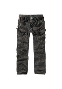 Spodnie bushcraft męskie Brandit Slim Fit Adven Dark Camo. Kolor: czarny, brązowy, zielony, szary, wielokolorowy. Sport: outdoor