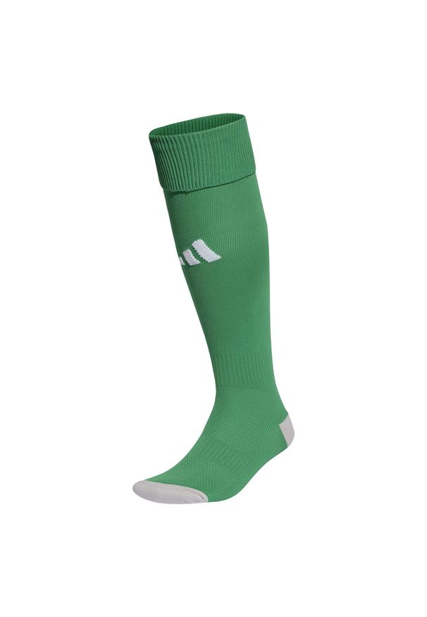 Getry piłkarskie Adidas Milano 23. Kolor: zielony. Materiał: elastan, poliester. Sport: piłka nożna