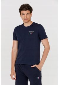 Aeronautica Militare - AERONAUTICA MILITARE Granatowy t-shirt męski. Kolor: niebieski. Długość rękawa: krótki rękaw. Długość: krótkie. Wzór: haft, aplikacja #6