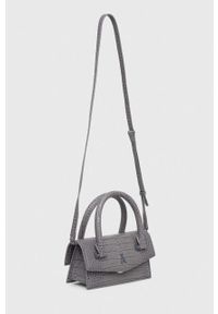 Patrizia Pepe torebka skórzana kolor szary. Kolor: szary. Materiał: skórzane #7