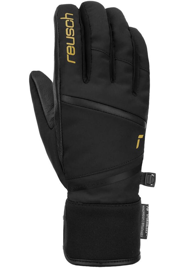 Rękawice narciarskie damskie Reusch Tessa Primaloft kozia skóra nieprzemakalne. Kolor: czarny, żółty, wielokolorowy. Materiał: skóra. Technologia: Primaloft. Sport: narciarstwo