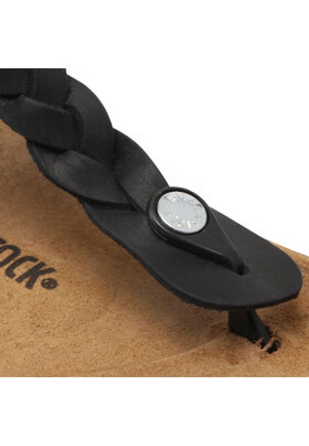 Birkenstock Japonki Gizeh Braided 1021360 Czarny. Kolor: czarny. Materiał: skóra