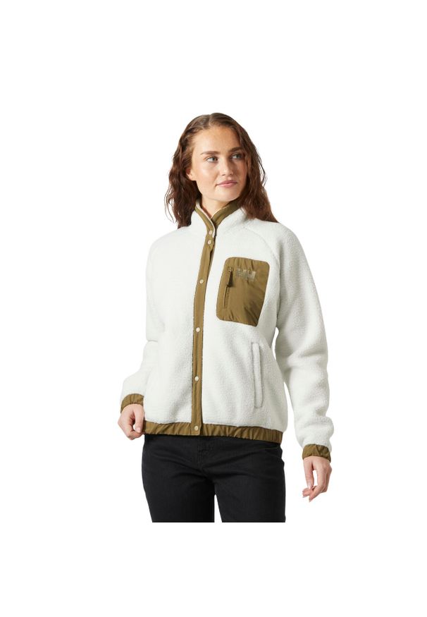Damski polar Helly Hansen Imperial Pile Snap. Kolor: wielokolorowy, biały, beżowy. Materiał: polar. Sport: turystyka piesza