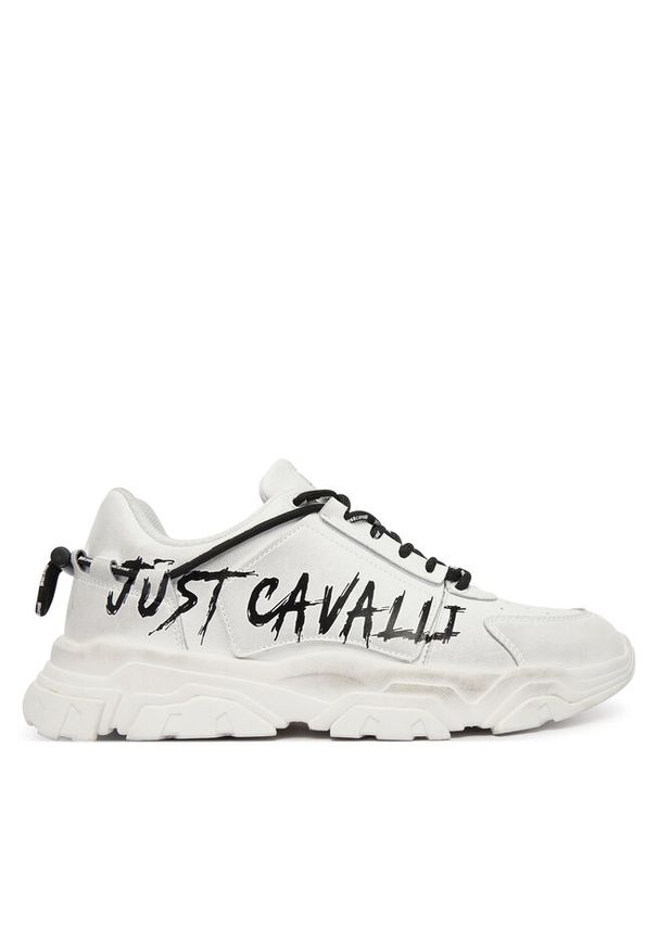 Sneakersy Just Cavalli. Kolor: biały