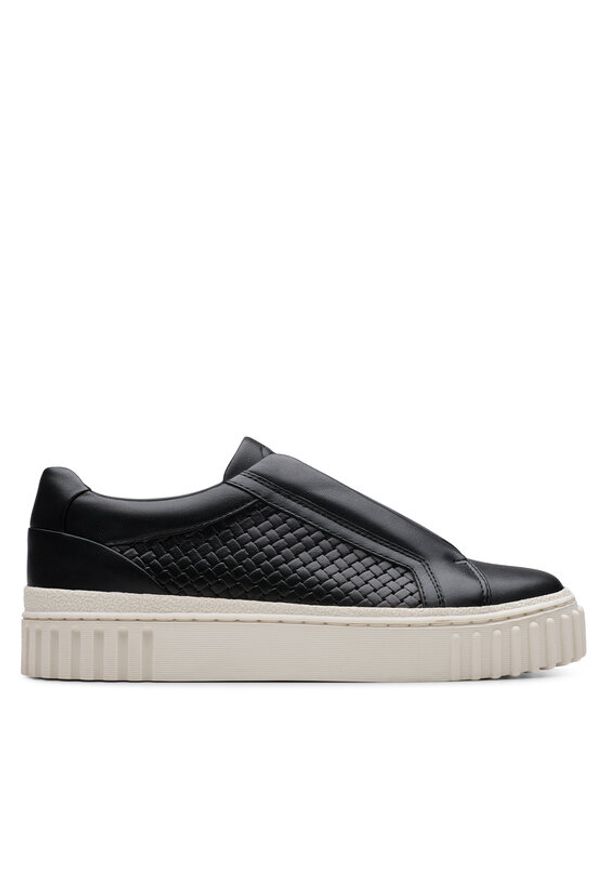 Clarks Sneakersy Mayhill Bay 26181205 Czarny. Kolor: czarny. Materiał: skóra