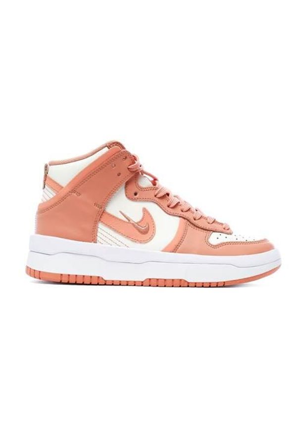 Buty do chodzenia damskie Nike Wmns Dunk High UP. Zapięcie: sznurówki. Kolor: różowy, biały, wielokolorowy. Materiał: materiał, skóra. Szerokość cholewki: normalna. Sport: turystyka piesza