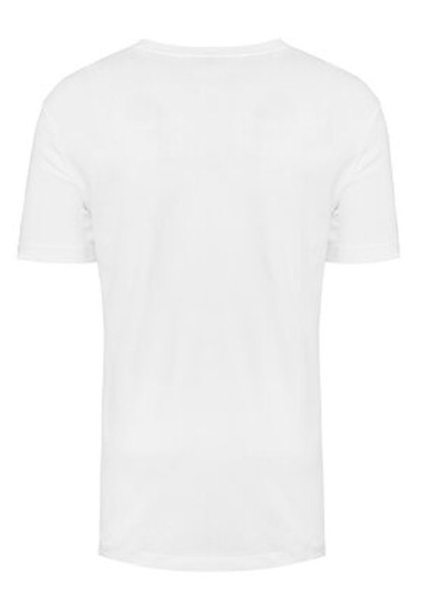 Lacoste T-Shirt TH8309 Biały Regular Fit. Kolor: biały. Materiał: bawełna