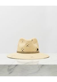 MAISON MICHEL PARIS - Beżowy kapelusz Henrietta. Kolor: beżowy. Materiał: materiał. Wzór: aplikacja #2