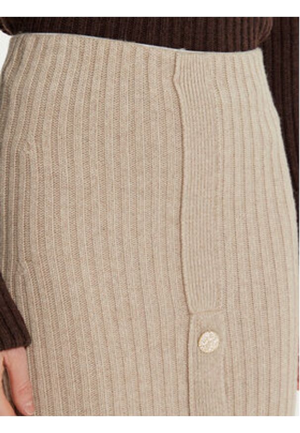 ViCOLO Spódnica midi 55017S Beżowy Regular Fit. Kolor: beżowy. Materiał: syntetyk