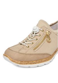 Rieker Sneakersy CEO-N42F1-60 Beżowy. Kolor: beżowy. Materiał: zamsz, skóra #6