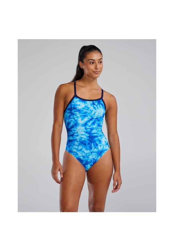 Strój pływacki damski TYR Trinityfit Swimsuit - Azultec. Kolor: niebieski