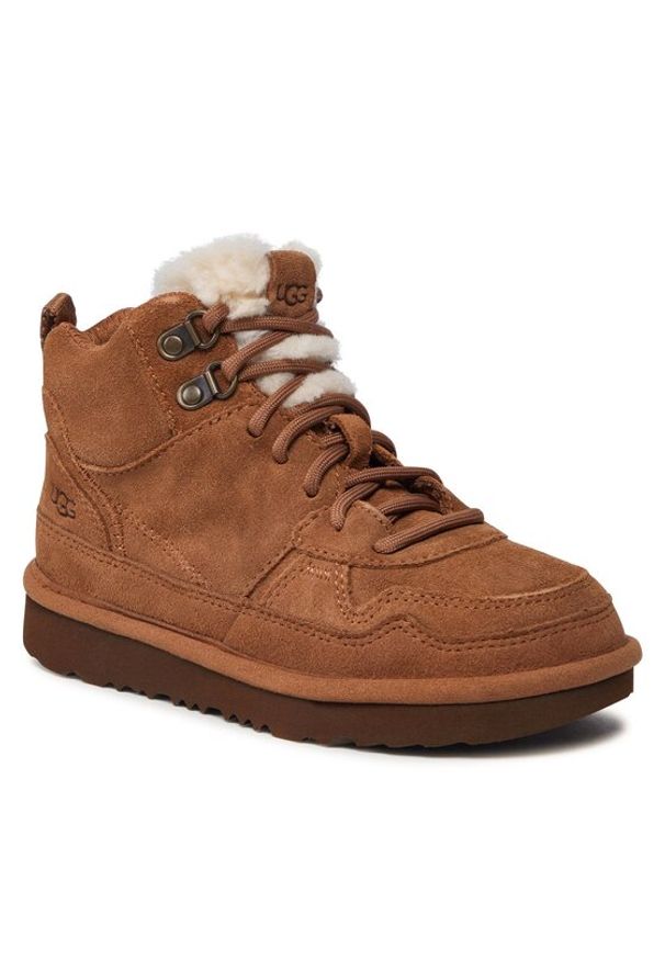 Ugg Sneakersy K Highland Hi Heritage 1134550K Brązowy. Kolor: brązowy. Materiał: skóra, zamsz