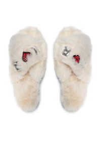 Karl Lagerfeld - KARL LAGERFELD Kapcie KL49005T Biały. Kolor: biały. Materiał: materiał #3